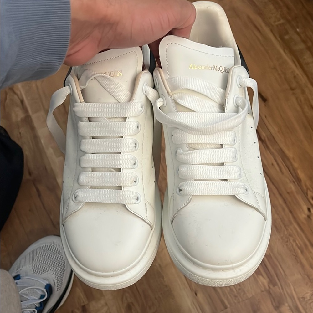 Alexander McQueen Ivory Lace-Up Sneakers